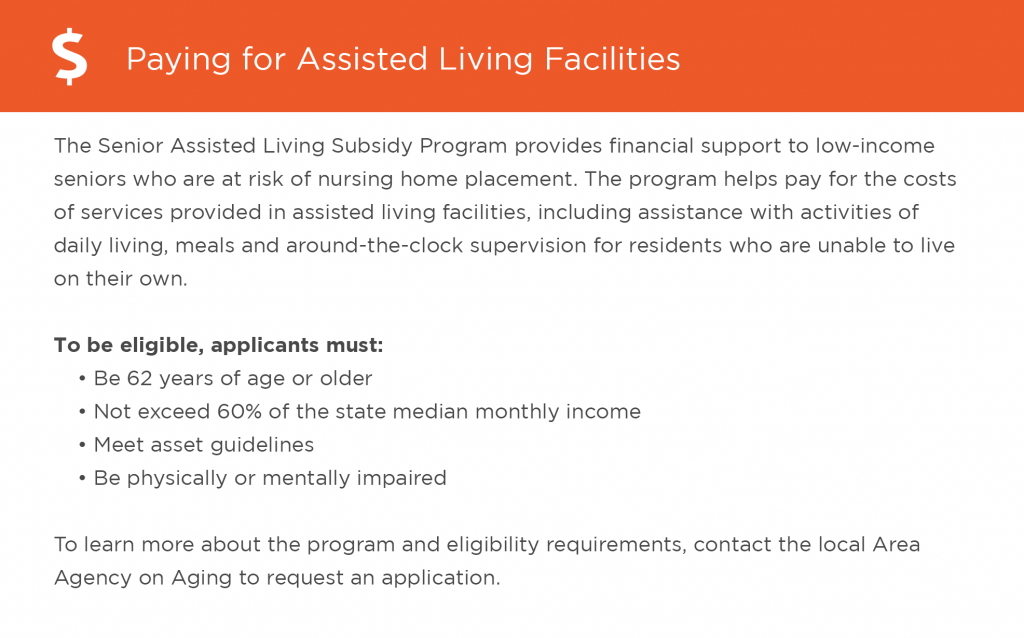 Paying for assisted living in Maryland graphic
