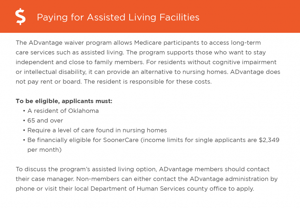 Paying for assisted living in Oklahoma graphic
