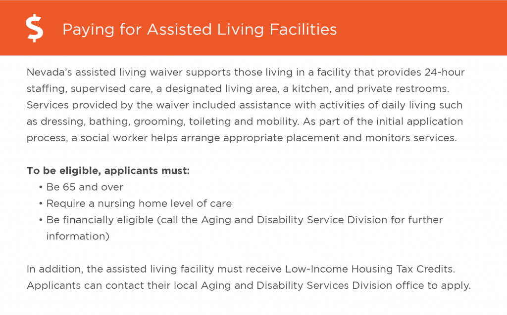 Paying for assisted living in Nevada graphic