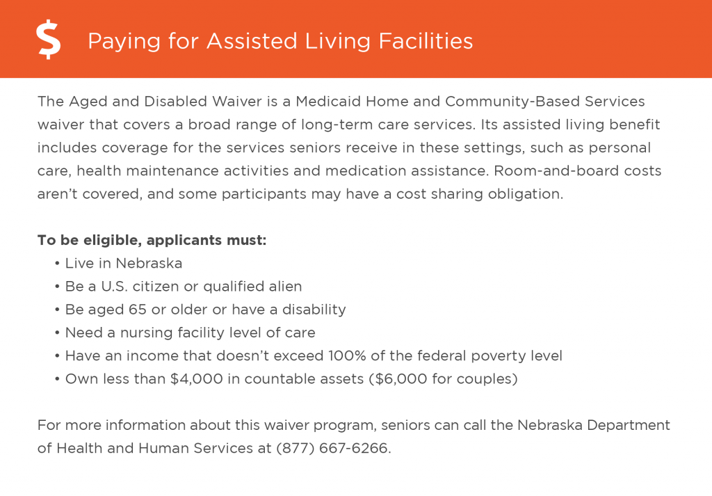 Paying for assisted living in Nebraska graphic