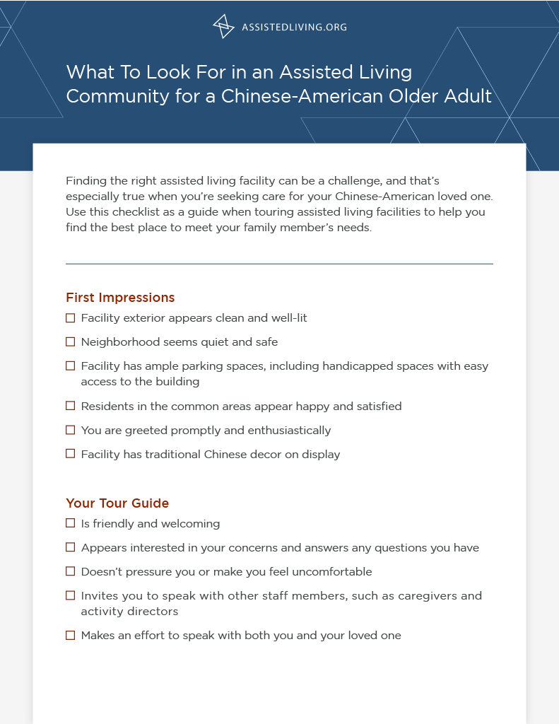 What To Look For in an Assisted Living Facility for a Chinese American Senior