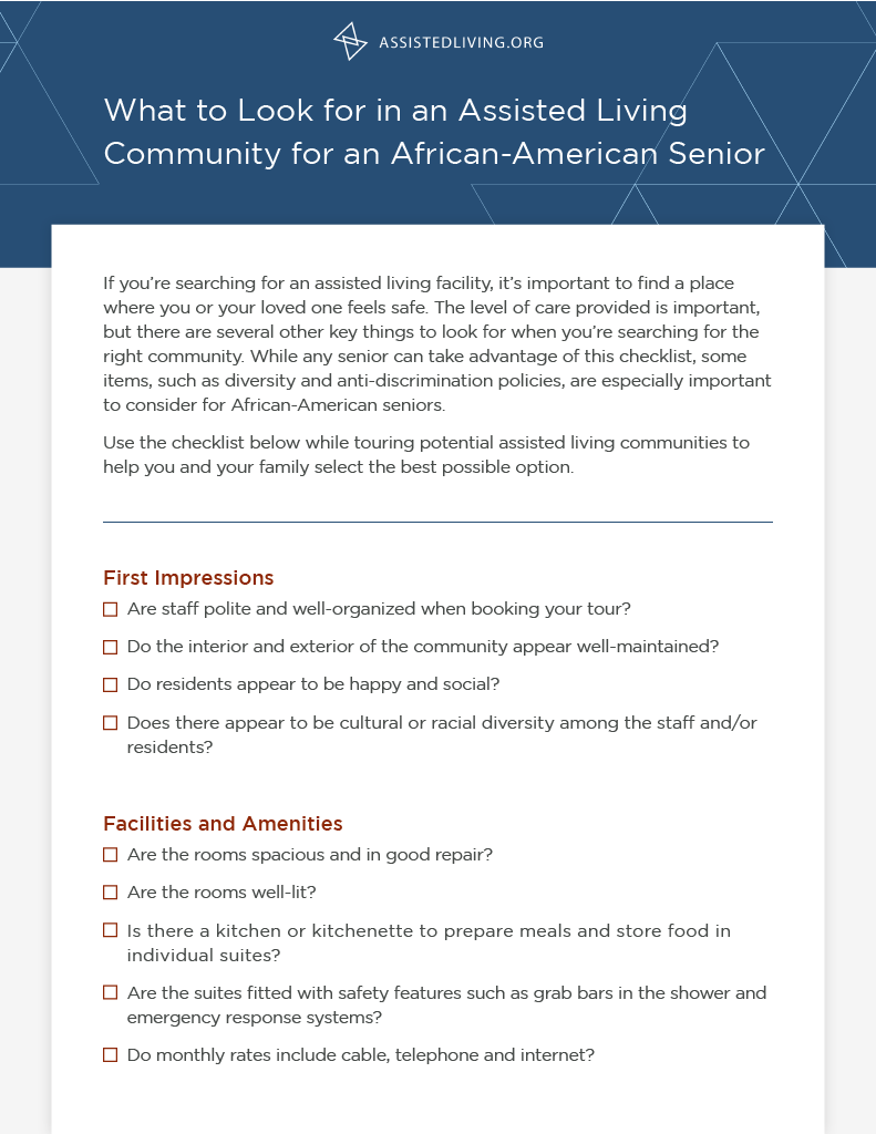 What to Look for in an Assisted Living Community for an African American Senior